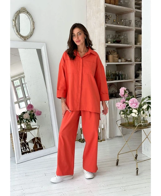 Штани бавовняно-лляні Корал L-XL - зображення 4