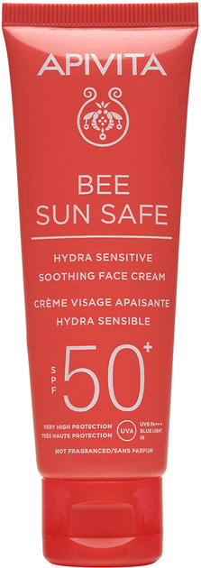 Сонцезахисний крем для обличчя Apivita Bee Sun Safe SPF50+ Заспокійливий 50 мл (5201279080204) - зображення 2