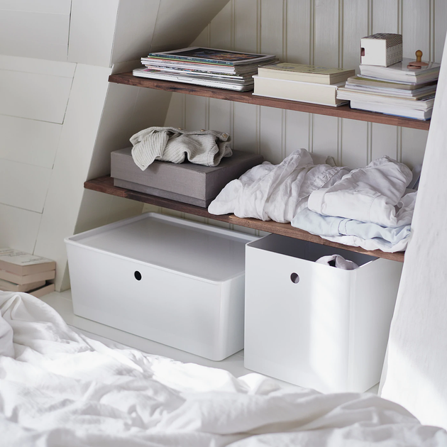 Коробка KUGGIS IKEA 102.802.03 білий 37х54х21 пластик - зображення 2