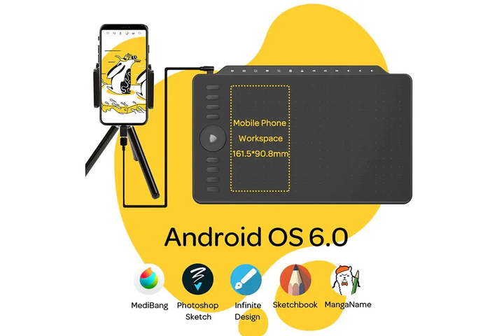 Графічний планшет 12" Gaomon M1220 для малювання 8192 чутливість пера, 5080 LPI - Фото 2 Графічний планшет 12" Gaomon M1220 для малювання 8192 чутливість пера, 5080 LPI - зображення 2