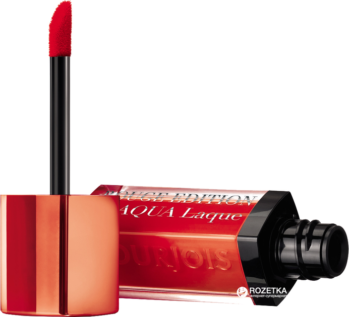 Помада Bourjois Rouge Edition Aqua Laque рідка с лаковим ефектом 06 Червона (3052503264608) - зображення 1