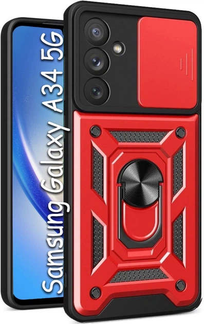 Чехол для смартфона BeCover Military для Samsung Galaxy A34 5G SM-A346 Red (BC_709140) - Фото 1 Чехол для смартфона BeCover Military для Samsung Galaxy A34 5G SM-A346 Red (BC_709140) - изображение 1