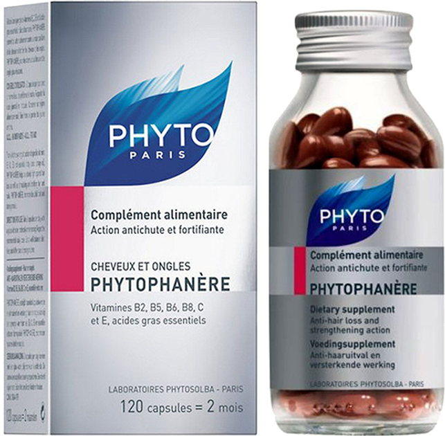 Добавка дієтична Phyto Phytophanere Anti-hair Loss Dietary Supplement для волосся і нігтів 120 капсул (618059018411) - зображення 1