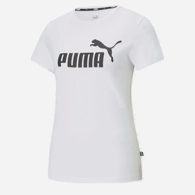 T-shirt damski Puma Ess Logo Tee 586774-02 XS Biały (4063697275034) - obraz 5