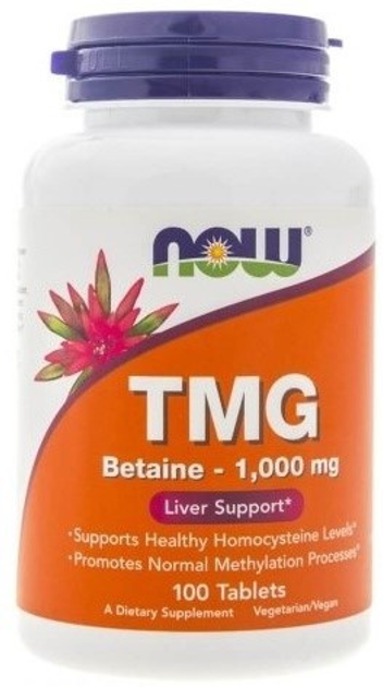 Now Foods Betaina Tmg 1000mg 100 tabletek (733739004949) - obraz 1