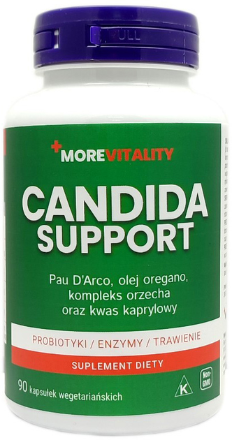 Харчова добавка Candida Support 90 капсул Morevitality (5902115945045) - зображення 1