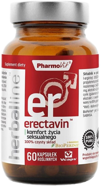 Suplement diety Pharmovit Erectavin Herballine 60 kapsułek (5902811236775) - obraz 1