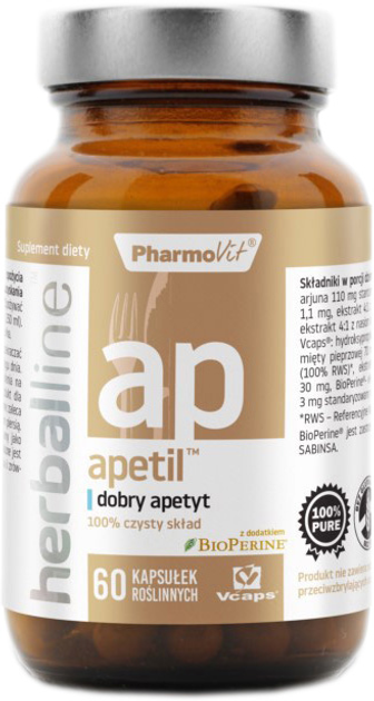 Pharmovit Apetil Herballine 60 kapsułek Poprawa Apetytu (5902811239806) - obraz 1