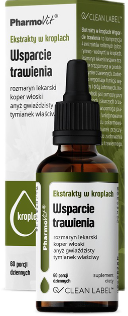 Pharmovit Ektrakt Wsparcie Trawienia Krople 30 ml (5904703900467) - obraz 1