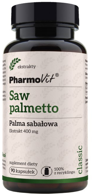 Харчова добавка Pharmovit Saw Palmetto Екстракт сереноа 90 (5902811233774) - зображення 1