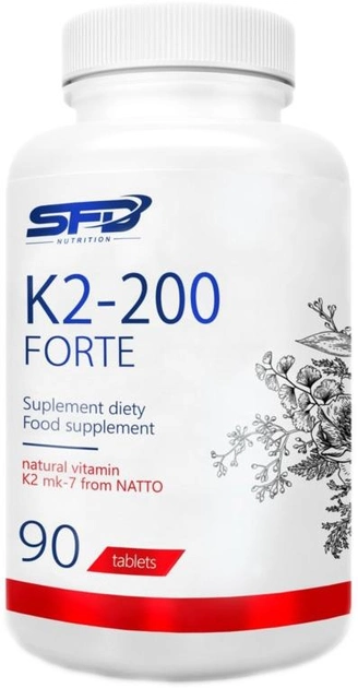 Харчова добавка SFD Вітамін K2 200 Форте 90 таблеток (5902837731148) - зображення 1