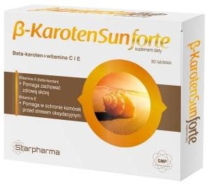 Starpharma Beta Karoten Sun Forte 30 tabletek (5900652819782) - obraz 1