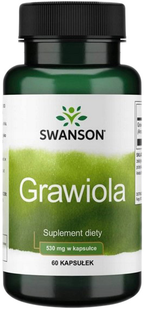 Харчова добавка Swanson Гравіолу 530 мг 60 капсул (87614117676) - зображення 1