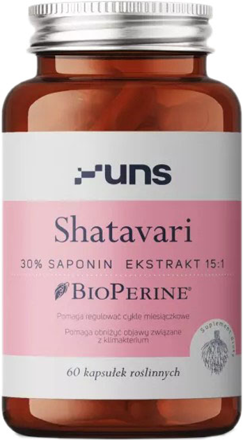 UNS Shatavari + Bioperine 60 kapsułek (5904238961872) - obraz 1