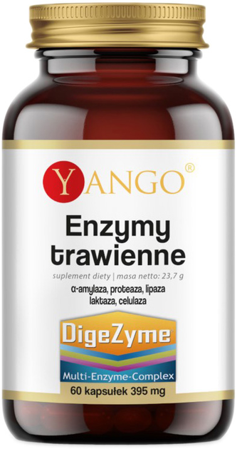 Харчова добавка Yango Травні ферменти 60 капсул Здоровий кишечник (5904194061876) - зображення 1