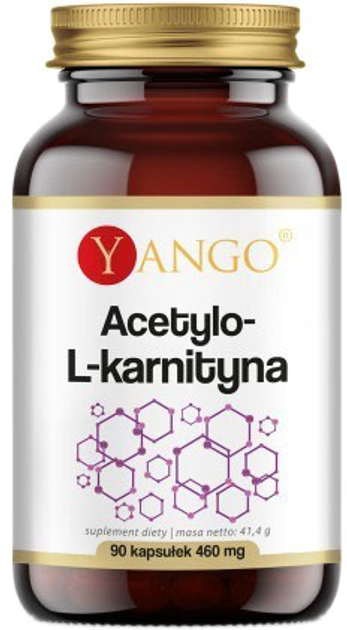 Yango Acetylo L-Karnityna 460mg 90 kapsułek Odchudzanie (5905279845664) - obraz 1