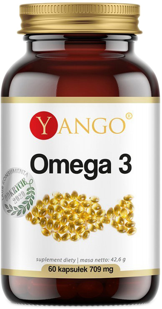 Харчова добавка Yango Омега-3 жирні кислоти 709 мг 60 капсул (5907483417033) - зображення 1