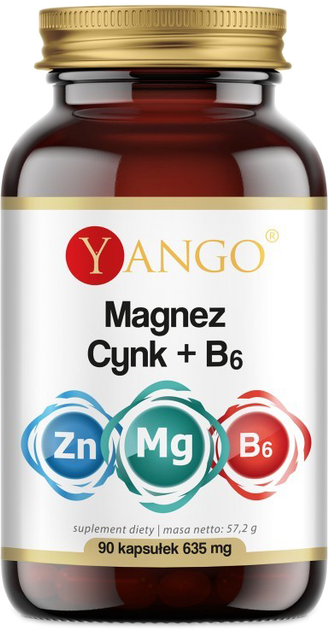 Yango Magnez Cynk B6 635mg 90 kapsułek Odporność (5903796650754) - obraz 1