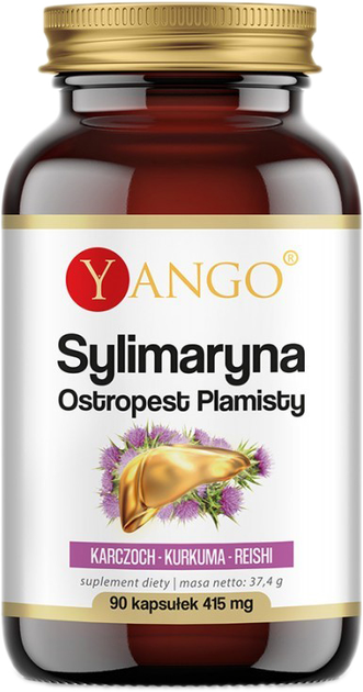 Харчова добавка Yango Silymarin Milk Thistle 90 капсул для печінки (5904194061104) - зображення 1