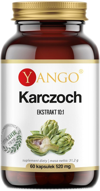 Екстракт артишоку Yango 60 капсул 430 мг Печінка (5905279845565) - зображення 1