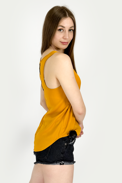 Майка Stradivarius 2015/209/330 желтая M - изображение 3