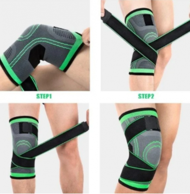 Бандаж коленного сустав спортивный эластичный KNEE SUPPORT Зеленый (1651198276) - Фото 4 Бандаж коленного сустав спортивный эластичный KNEE SUPPORT Зеленый (1651198276) - изображение 4