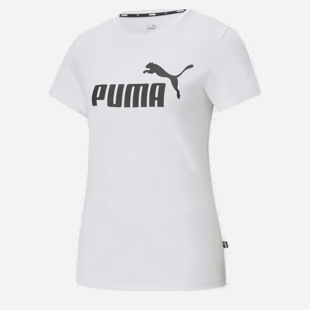 T-shirt damski Puma Ess Logo Tee 586774-02 XL Biały (4063697275072) - obraz 5