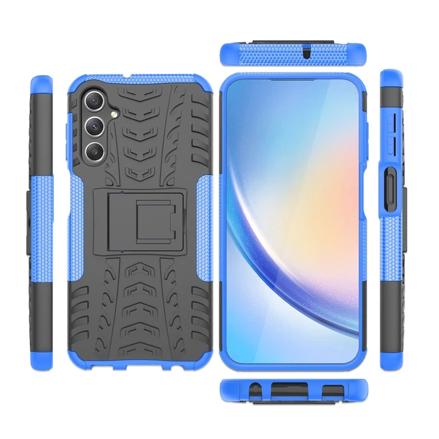Чехол Armor для Samsung Galaxy A24 / A245 бампер противоударный с подставкой Blue - Фото 7 Чехол Armor для Samsung Galaxy A24 / A245 бампер противоударный с подставкой Blue - изображение 7