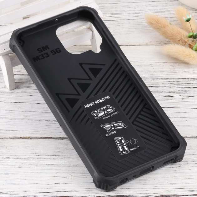 Чехол Military Shield для Samsung Galaxy M33 / M336 бампер противоударный с подставкой Blue - Фото 3 Чехол Military Shield для Samsung Galaxy M33 / M336 бампер противоударный с подставкой Blue - изображение 3