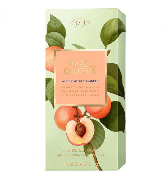 Одеколон унісекс 4711 Acqua Colonia White Peach&Coriander 50 мл (4011700745364) - зображення 3