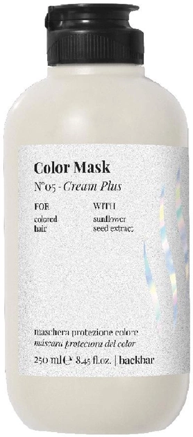 Lekka maska ochronna do włosów FarmaVita Back Bar Color Mask N°05 - Cream Plus 250 ml (8022033107206) - obraz 1