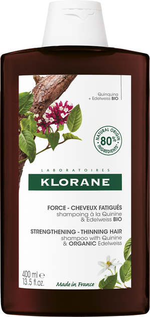 Зміцнювальний шампунь Klorane проти випадіння волосся з хініном і органічним едельвейсом 400 мл (3282770141283) - зображення 1