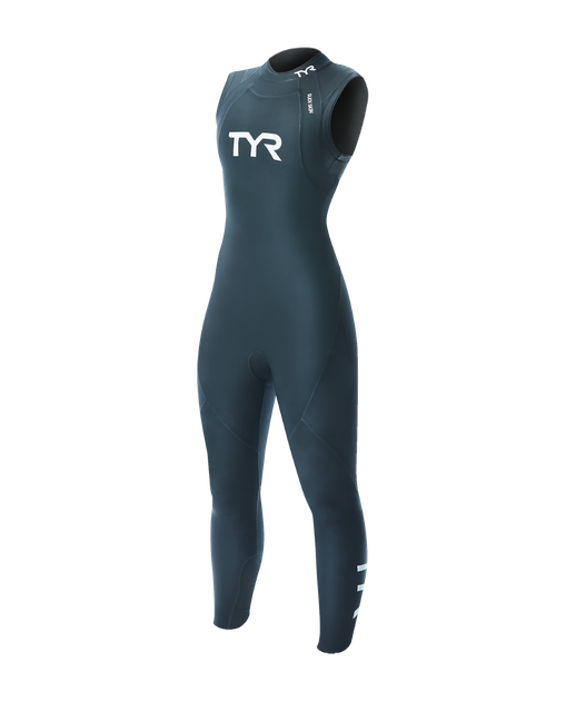Гідрокостюм жіночий TYR Women's Hurricane Wetsuit Cat 1 Sleeveless, Чорний, M, Black - изображение 3