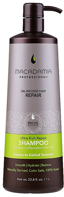 Macadamia Professional Ultra Rich Repair Szampon regenerujący do włosów bardzo grubych 1000 ml (0815857010764) - obraz 1