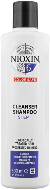 Nioxin Thinning Hair System 6 Cleanser Szampon z technologią ochrony koloru 300 ml (8005610494005) - obraz 1