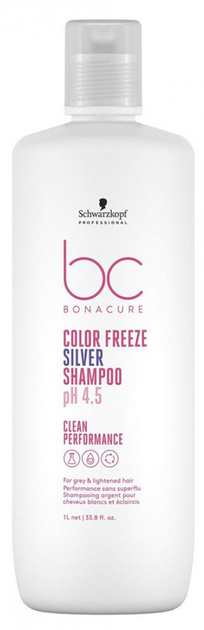 Schwarzkopf Professional BC Bonacur Color Freeze Silver Szampon neutralizujący niechciane żółte włosy 1000 ml (4045787722857) - obraz 1