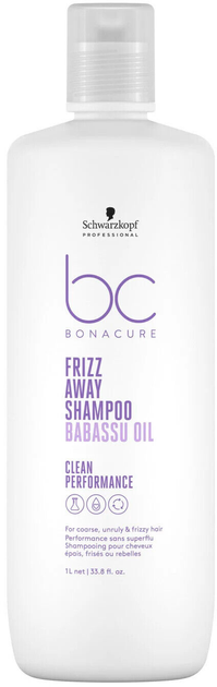 Schwarzkopf Professional Bonacure Frizz Away Szampon wygładzający włosy twarde, niesforne i puszące się 1000 ml (4045787725438) - obraz 1