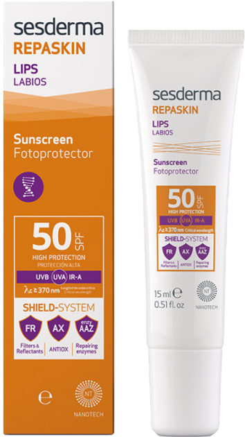 Filtr przeciwsłoneczny do ust Sesderma Repaskin Lips SPF 50 15 ml (8429979435057) - obraz 1