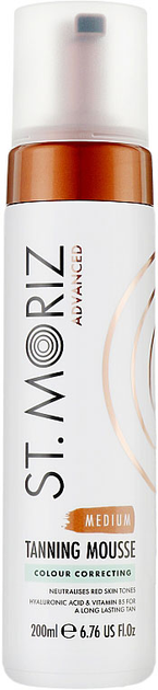 Автобронзант-мус коректор засмаги для світлої шкіри St. Moriz Advanced Color Correcting Tanning Mousse Medium 200 мл (5060427357366) - зображення 1