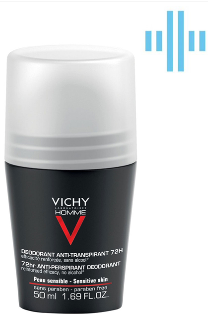 Dezodorant w kulce Vichy Deo Anti-Transpirant 72H dla mężczyzn 50 ml (3337871320362) - obraz 1