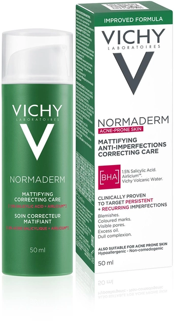 Produkt matujący o kompleksowym działaniu Vichy Normaderm do korygowania problematycznej skóry twarzy 50 ml (3337875414111) - obraz 2