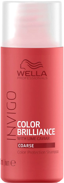 Шампунь Wella Professionals Invigo Brilliance Coarse для яскравості фарбованого жорсткого волосся з ікрою лайма 50 мл (8005610634227) - зображення 1