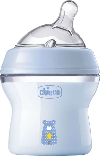 Chicco Natural Feeling Color plastikowa butelka do karmienia 150 ml 0 m+ niebieski (81311.20) - obraz 1