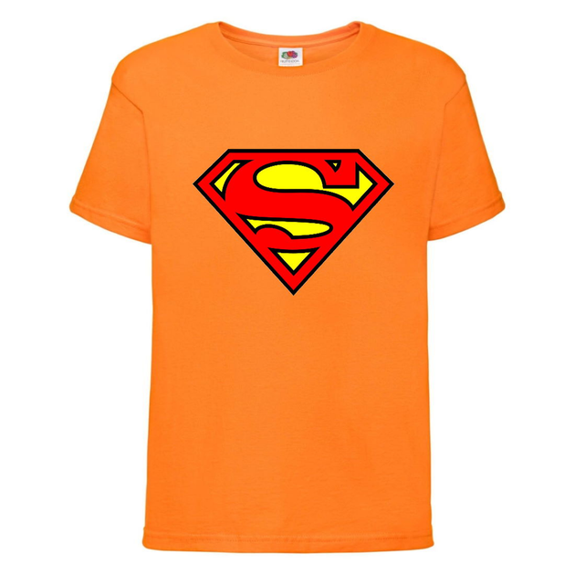 Футболка детская Марвел (Marvel & DC) оранжевая (superman-001-orange ...