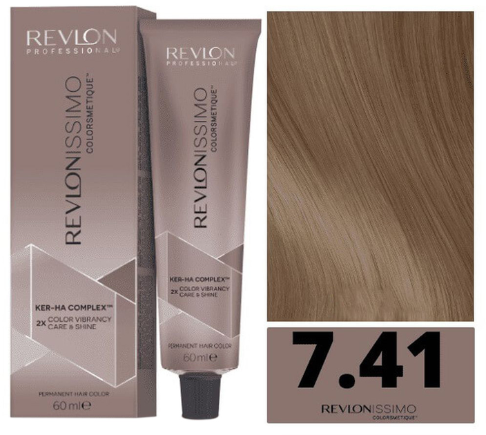 Фарба для волосся Revlon Professional Revlonissimo Colorsmetique Ker-Ha Complex HC 7.41 60 мл (8007376057388) - зображення 1