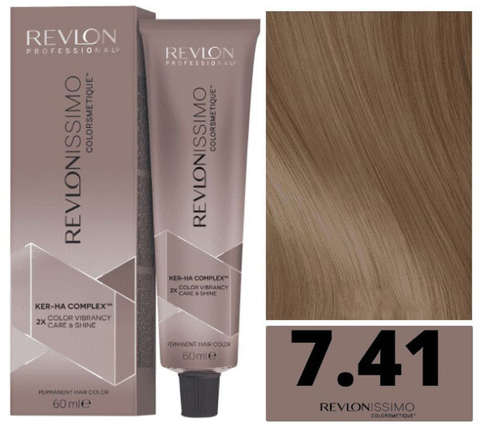 Farba do włosów Revlon Professional Revlonissimo Colorsmetique Ker-Ha Complex HC 7,41 60 ml (8007376057388) - obraz 1