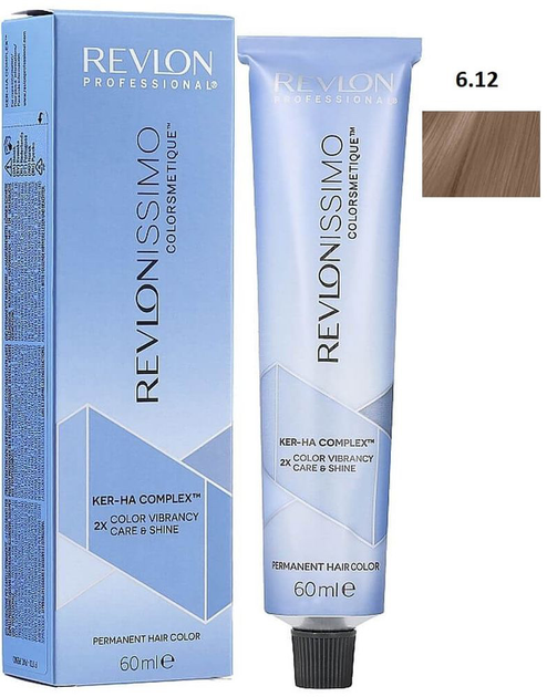 Фарба для волосся Revlon Professional Revlonissimo Colorsmetique Ker-Ha Complex 6.12 60 мл (8007376058088) - зображення 1