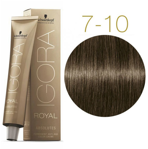 Farba do włosów siwych Schwarzkopf Professional Igora Royal Absolutes 7-10 60 ml (4045787380446) - obraz 2