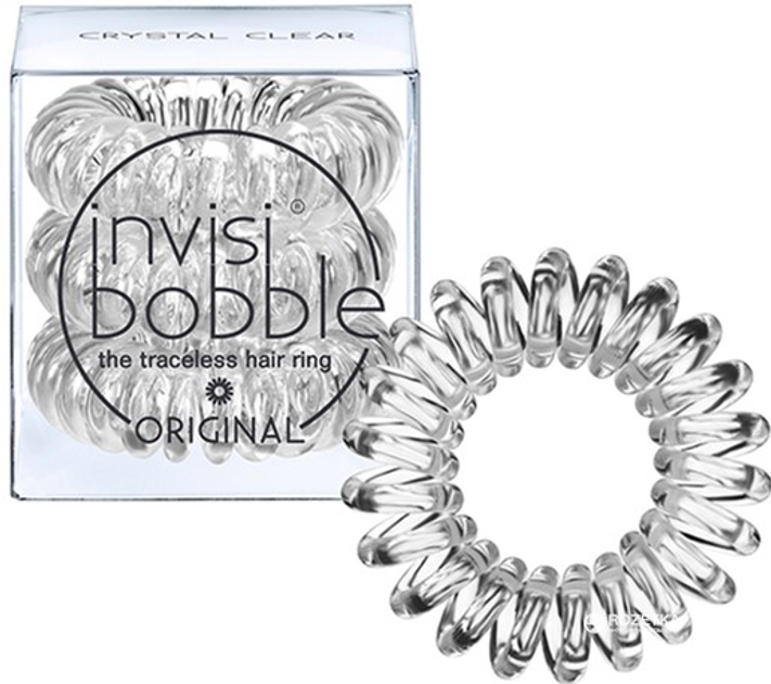 Opaska do włosów-bransoletka Invisibobble Original Crystal Clear 3 szt. (4260285373039) - obraz 1