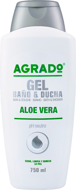 Agrado Aloe Vera Żel do kąpieli i pod prysznic z aloesem 750 ml (8433295043827) - obraz 1